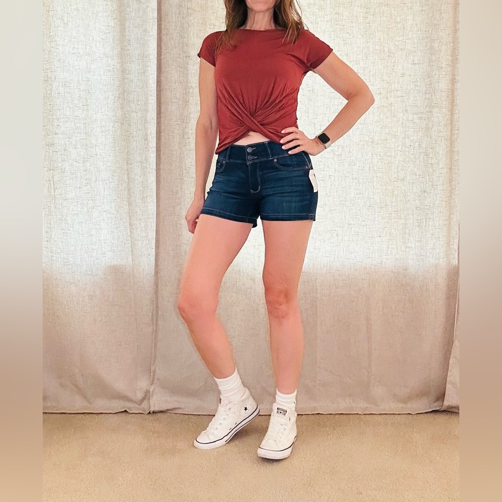 GUESS Geneva Double Button Jean Shorts